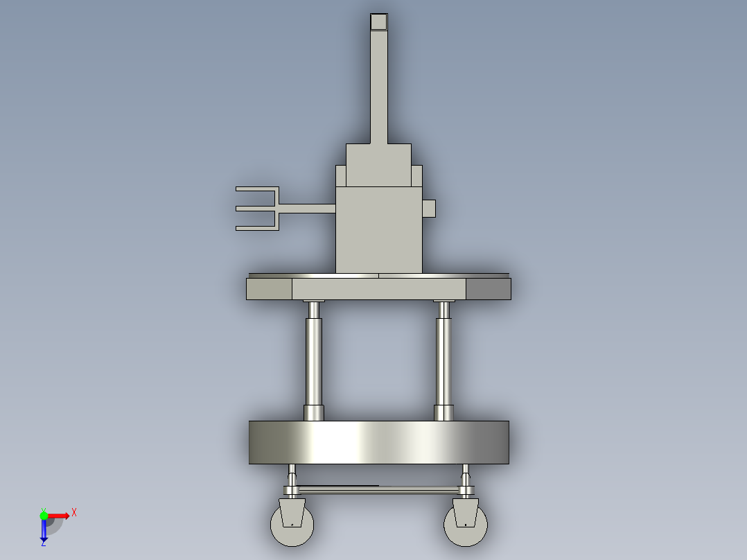 超大型工件测量装置设计（cad+pro+说明书）俯视图