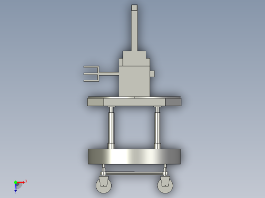 超大型工件测量装置设计（cad+pro+说明书）俯视缩略图