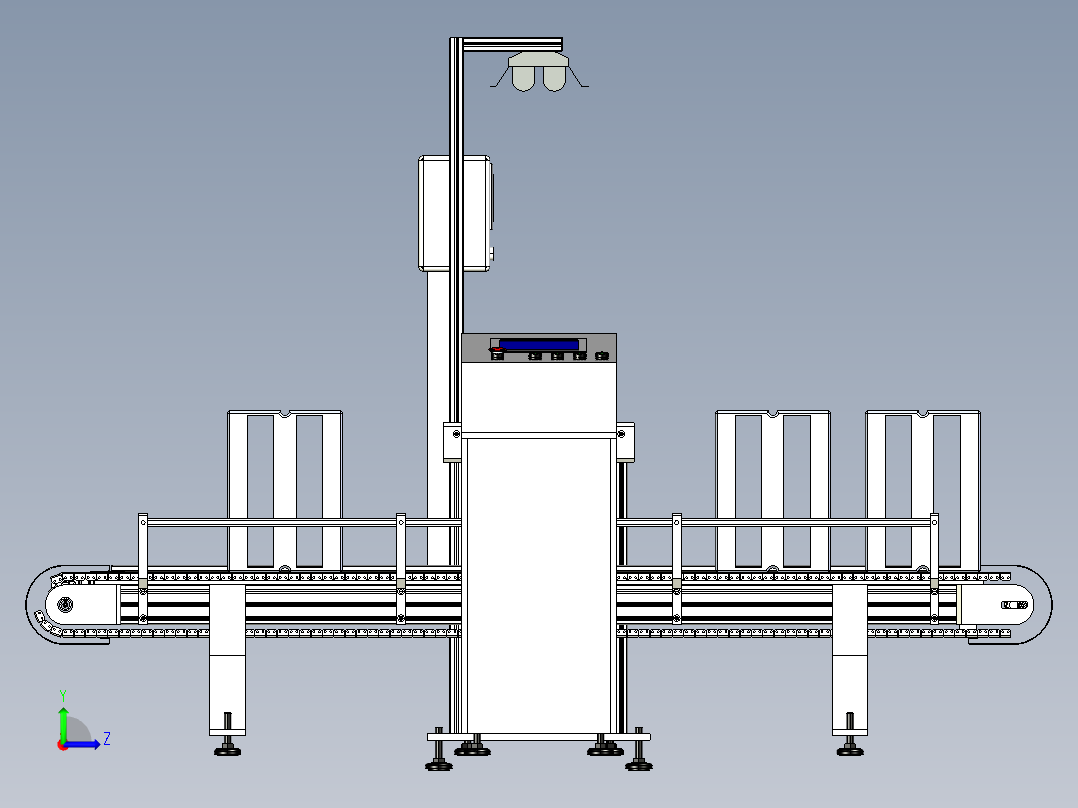 蓄电池极板分拣输送线左视图