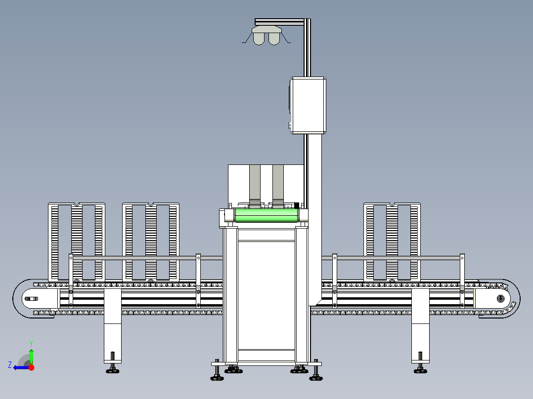 蓄电池极板分拣输送线右视图