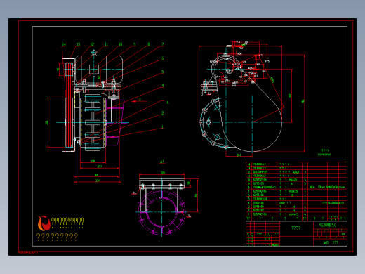 5.0下料机驱动装置全套图