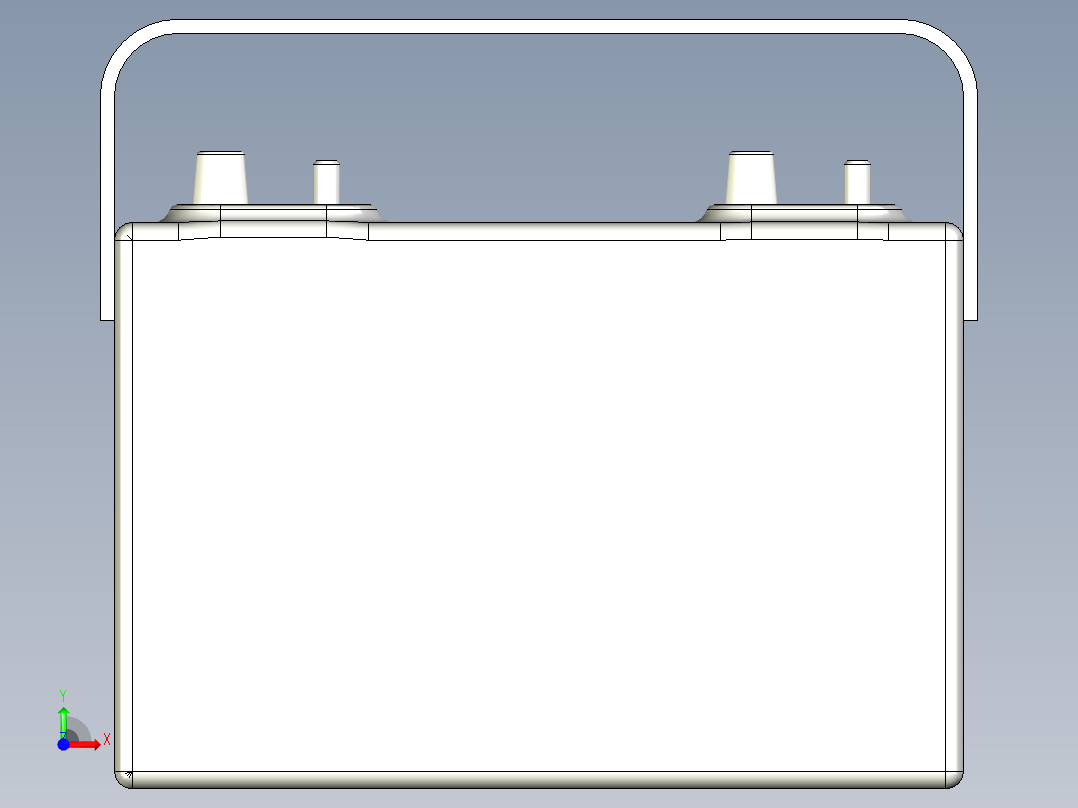 汽车电池前视图