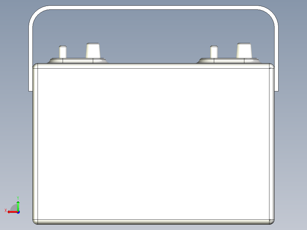 汽车电池后视图