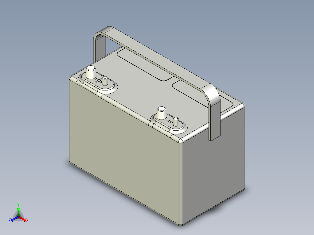 汽车电池正等轴测图