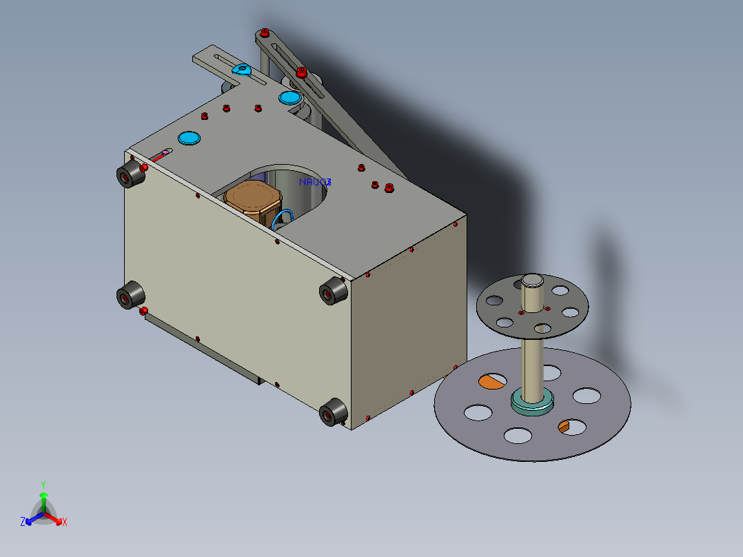 2款圆瓶贴标机3d图纸 适应多规格圆瓶、圆管贴标机3d图纸三维模型