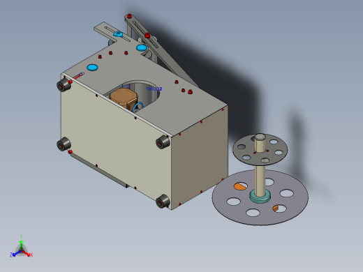 2款圆瓶贴标机3d图纸 适应多规格圆瓶、圆管贴标机3d图纸三维模型正等轴测缩略图