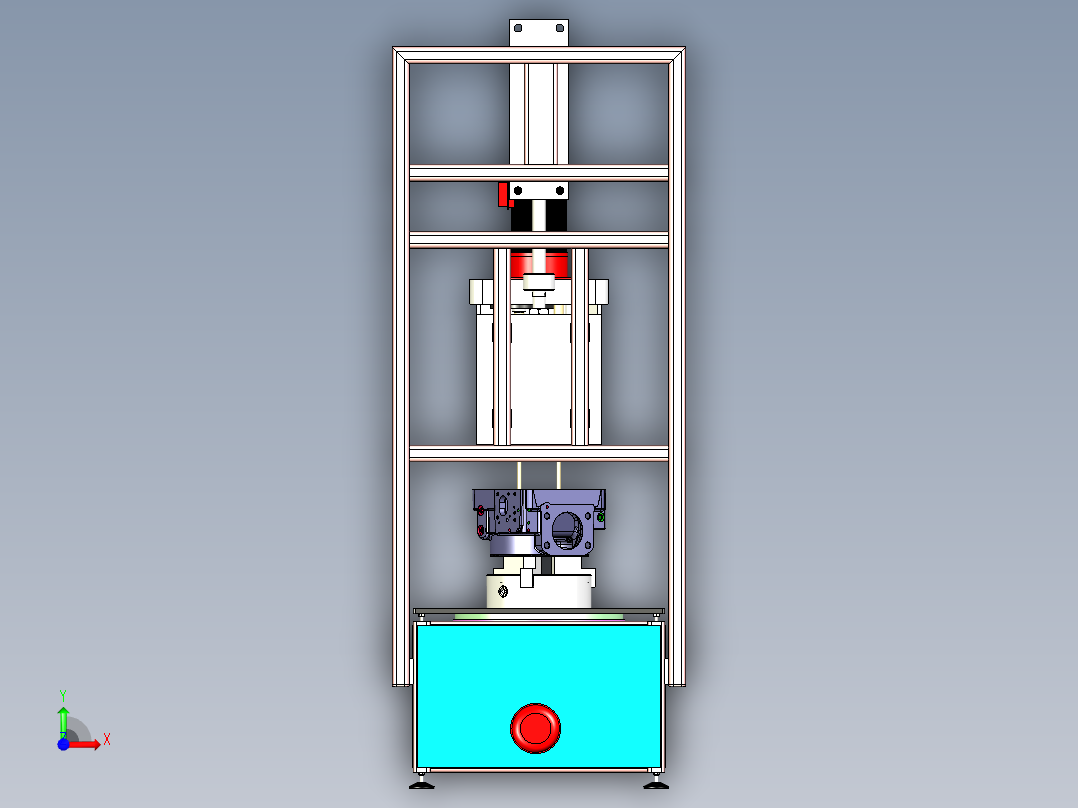A4_内平面抛光机（缸体单面研磨机）前视图