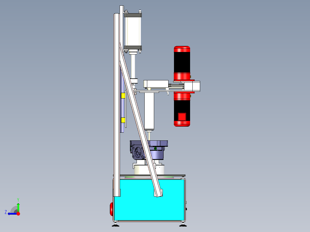 A4_内平面抛光机（缸体单面研磨机）右视图