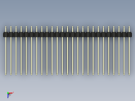 彩色公头100mil（2.54mm）系列-DS1021_black_1x25p_100mil_Type19_rev1.0俯视缩略图