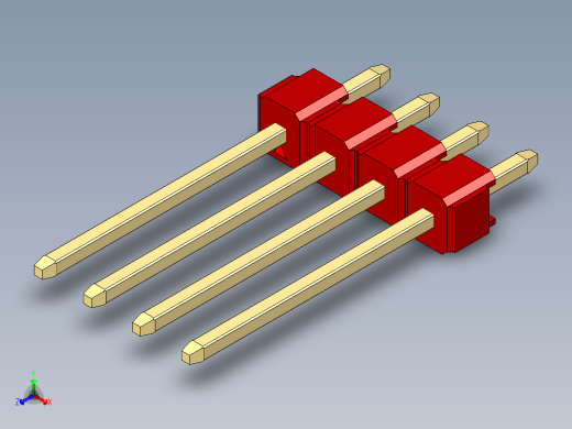 彩色公头100mil（2.54mm）系列-DS1021_red_1x04p_100mil_Type5_rev1.0