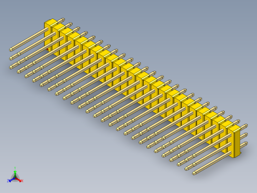 彩色公头100mil（2.54mm）系列-DS1021_yellow_3x25p_100mil_Type5_rev1.0
