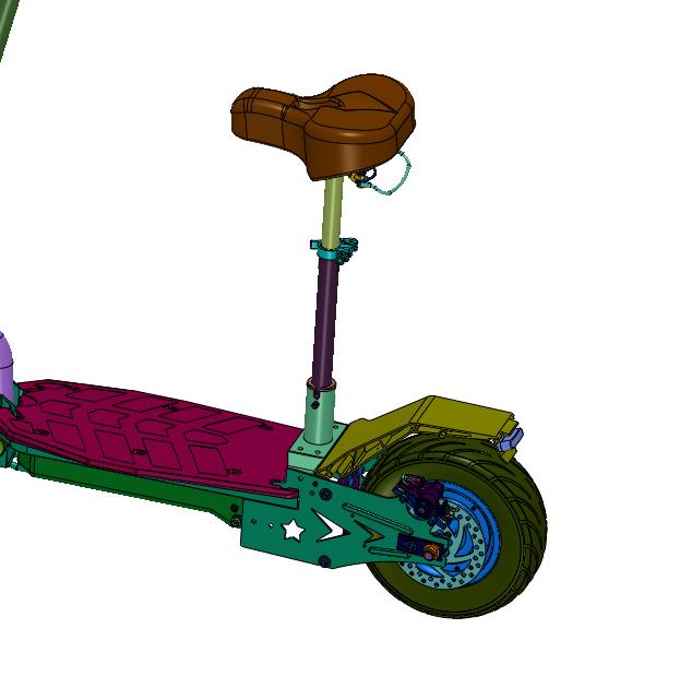 高速越野电动刹带定位踏板车