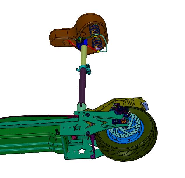 高速越野电动刹带定位踏板车