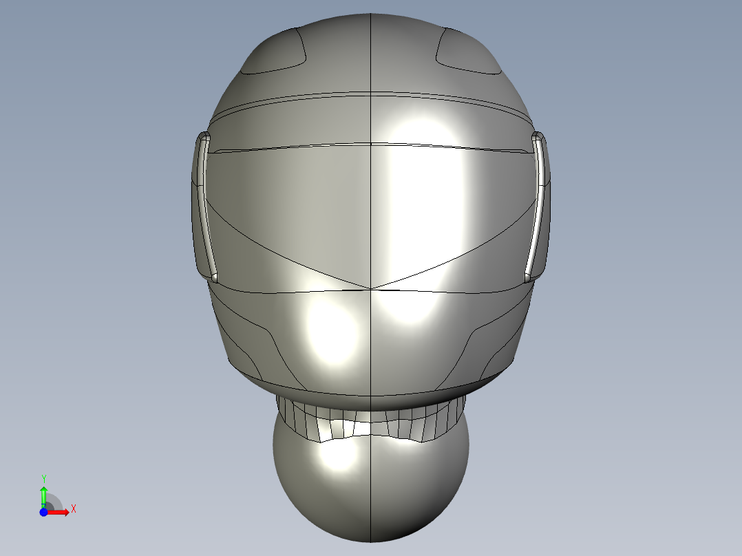 Arai头盔3D模型前视图