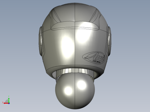 Arai头盔3D模型后视缩略图