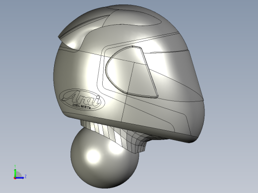 Arai头盔3D模型左视缩略图
