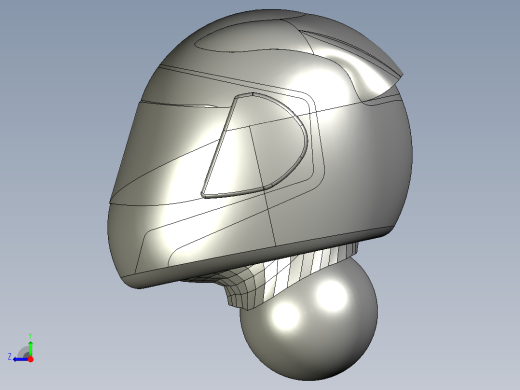 Arai头盔3D模型右视缩略图
