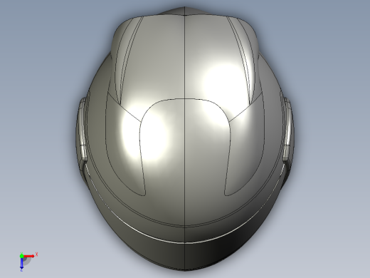 Arai头盔3D模型俯视缩略图