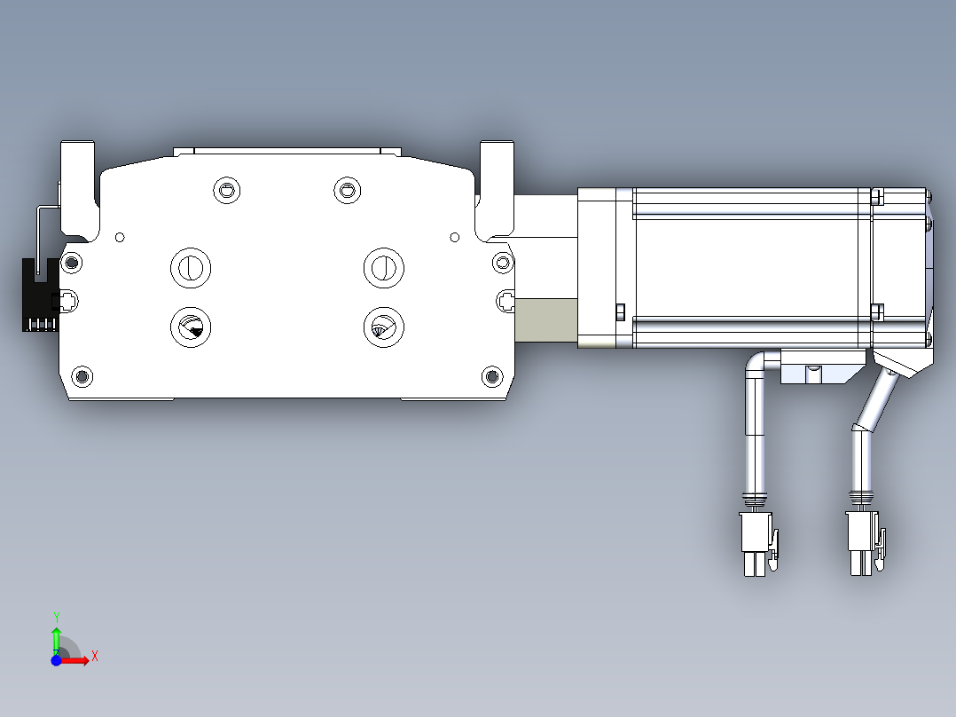 东锦同步带传动-直线滑台模组DH170B-L150-S1050-BL-P400W-C3前视图