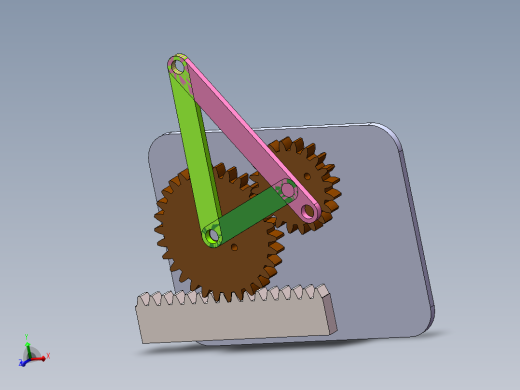 一对齿轮副驱动双摇杆机构