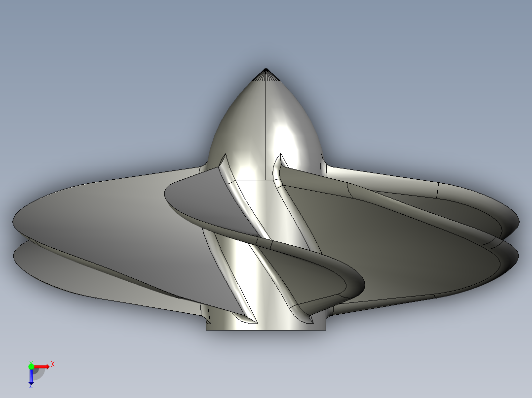 游艇螺旋桨俯视图