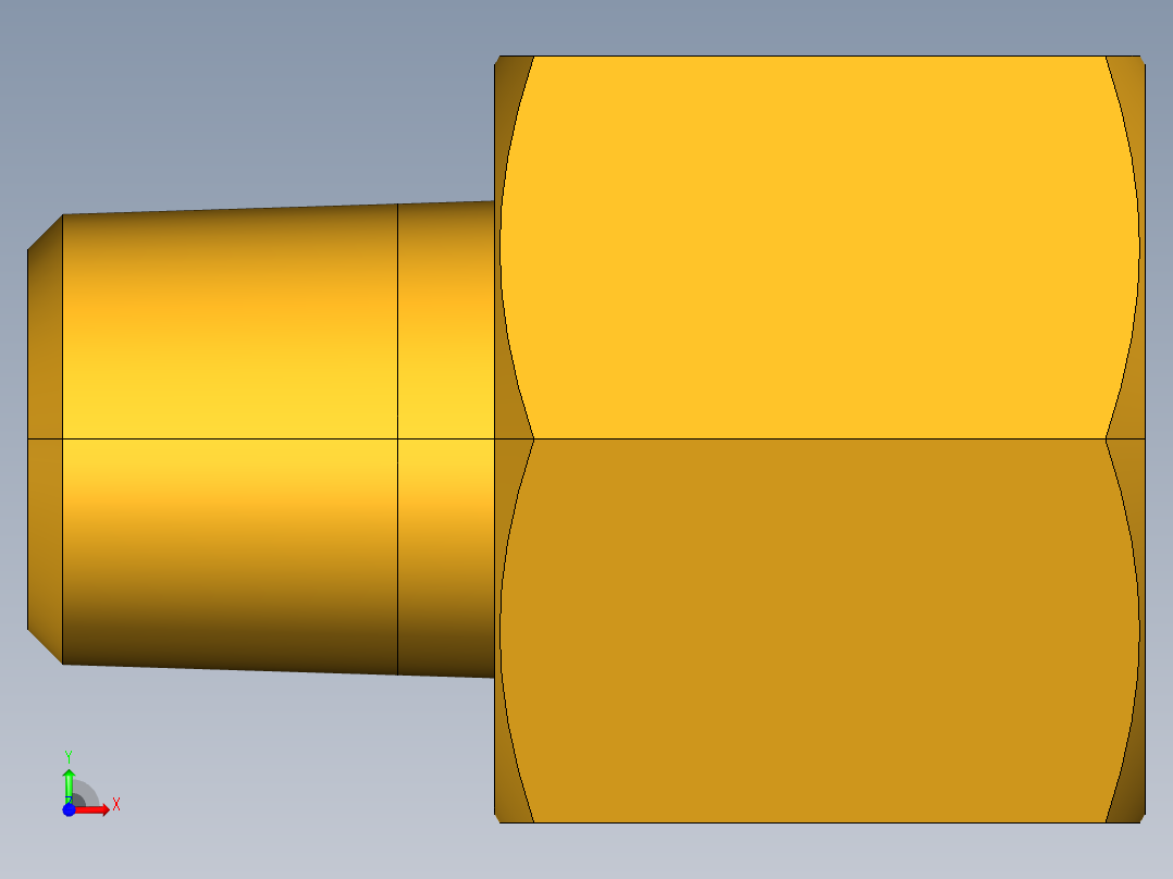 扩口式工业通用硬管接头Female Flare to Male Pipe Thread664FHD-4-2前视图