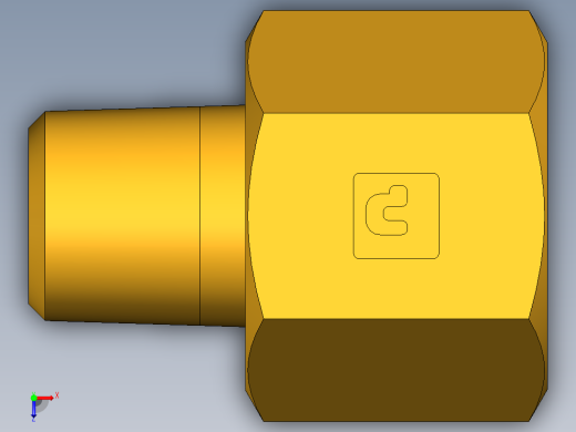 扩口式工业通用硬管接头Female Flare to Male Pipe Thread664FHD-4-2俯视缩略图