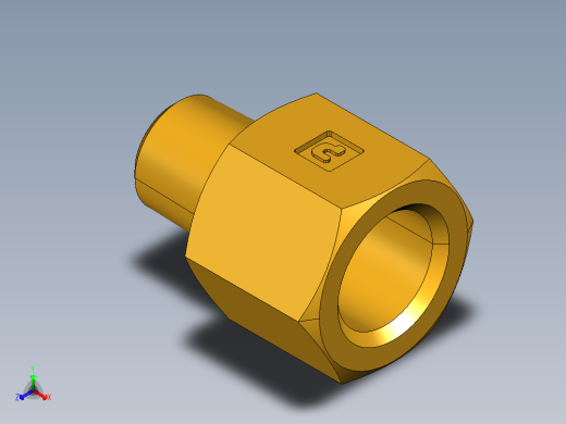 扩口式工业通用硬管接头Female Flare to Male Pipe Thread664FHD-4-2正等轴测缩略图