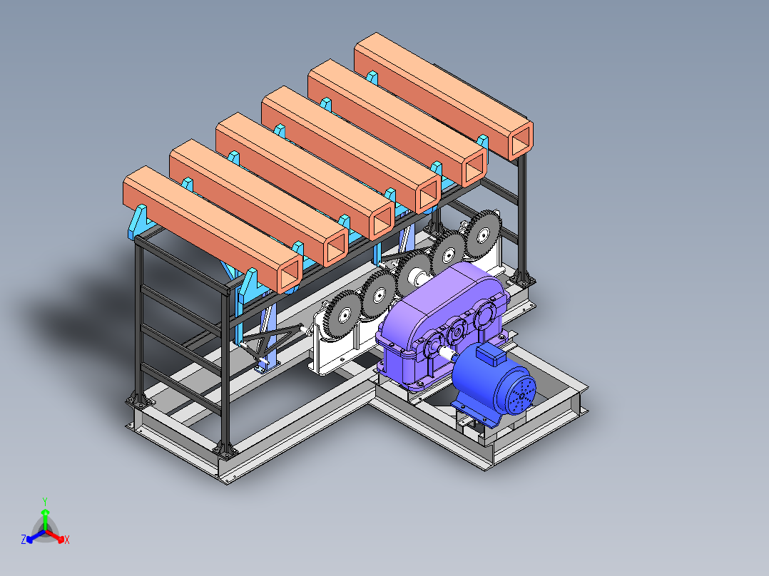 步进送料机正等轴测图