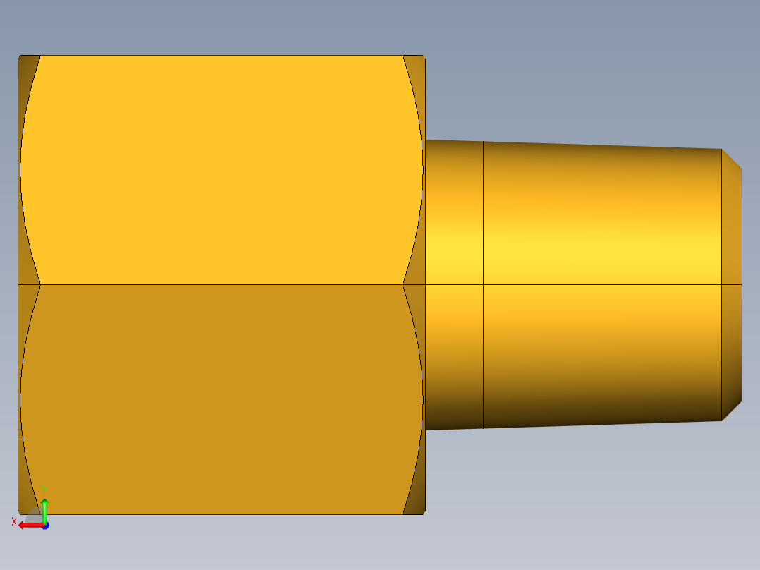 扩口式工业通用硬管接头Female Flare to Male Pipe Thread664FHD-6-4后视图