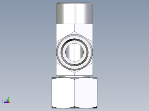 卡套式工业通用硬管接头EO_Swivel_nut_run_tee_EL16SOMDCF右视缩略图