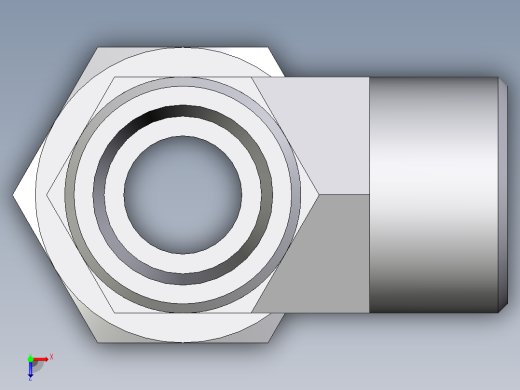 卡套式工业通用硬管接头EO_Swivel_nut_run_tee_EL16SOMDCF俯视缩略图