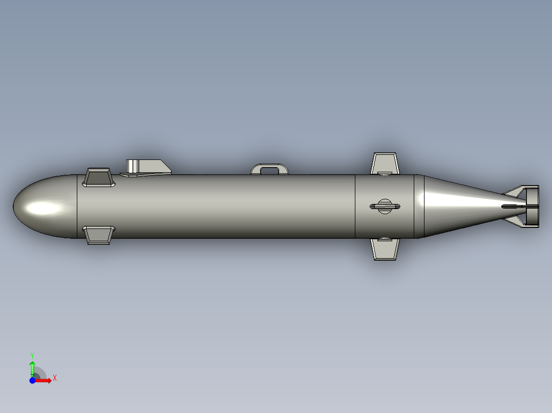 无人水下航行器（UUV）--stp前视图