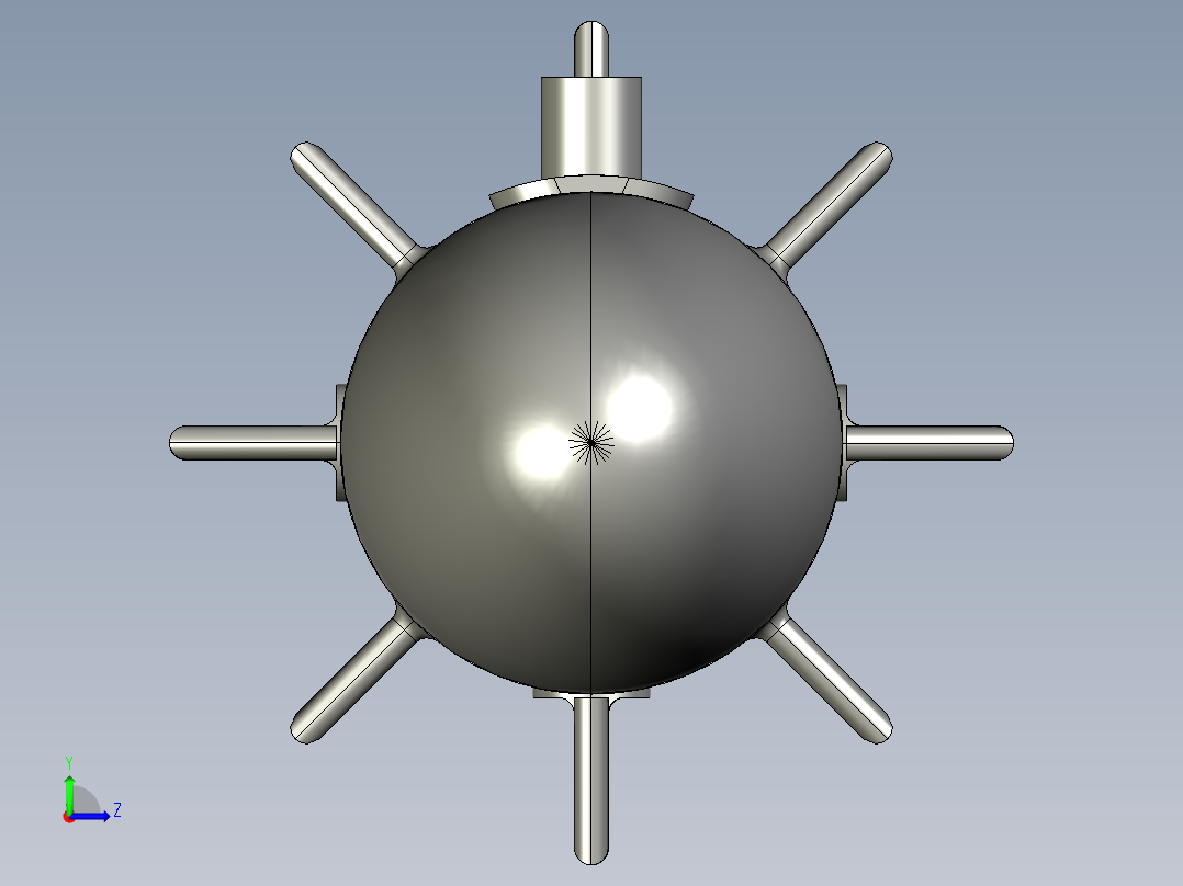 无人水下航行器（UUV）--stp左视图