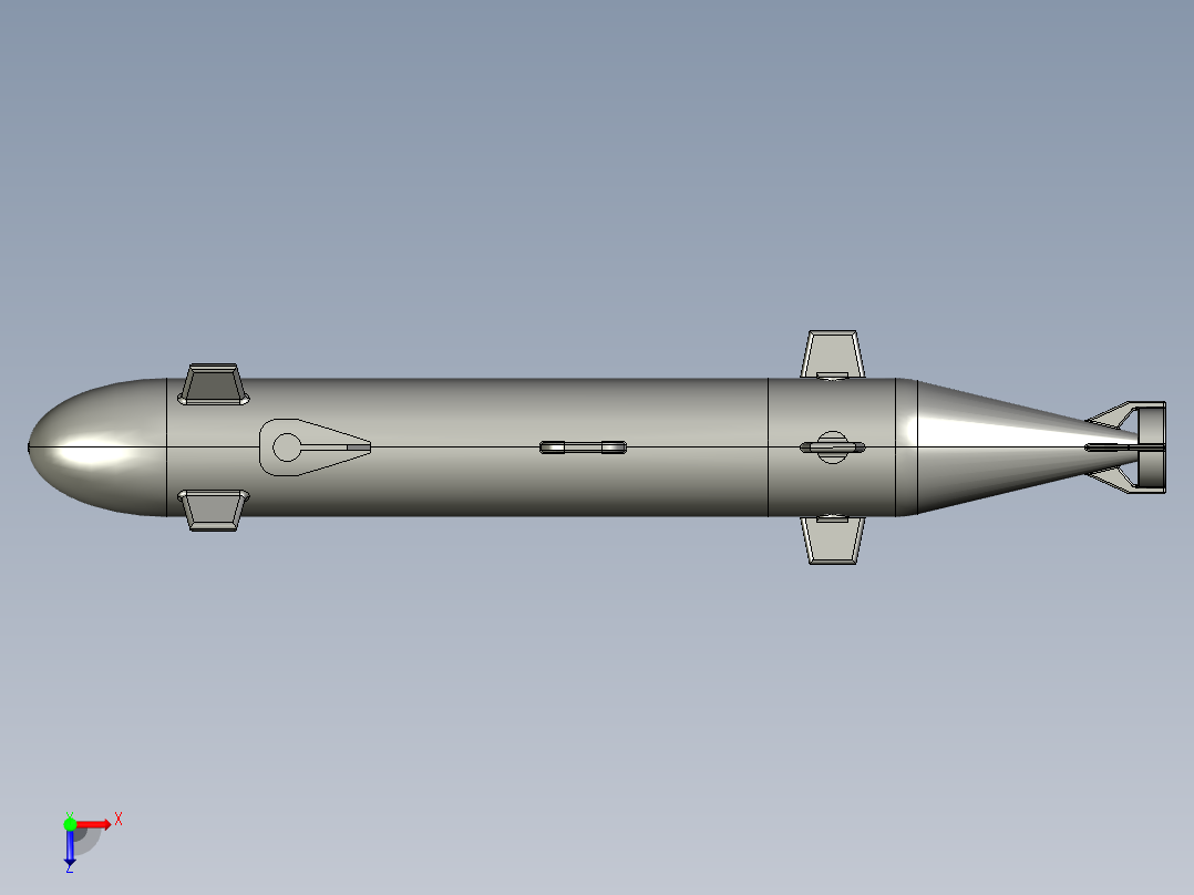 无人水下航行器（UUV）--stp俯视图