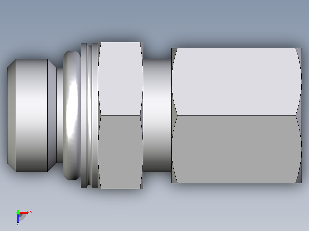 卡套式工业通用硬管接头EO_Male_Stud_connector_GEO06LLMCF俯视图