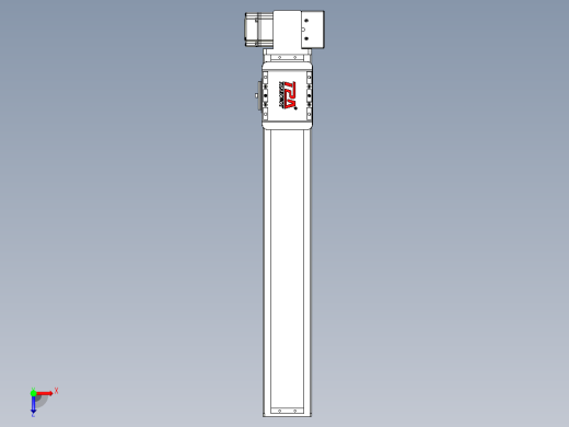 同步带全封闭直线模组TPA-HCB-85D-90-L450-LP-Y-P20-N3俯视缩略图