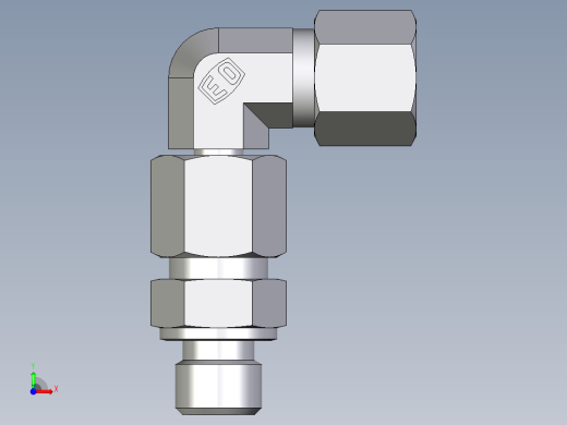 卡套式工业通用硬管接头EO_Assembled_adjustable_standpipe_elbow_EVW08SM71前视缩略图