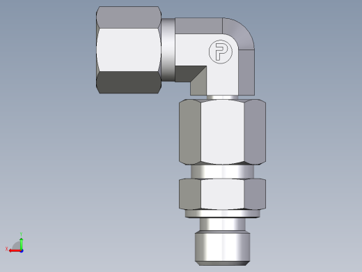 卡套式工业通用硬管接头EO_Assembled_adjustable_standpipe_elbow_EVW08SM71后视缩略图