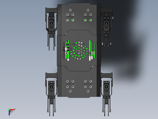 机械狗简易结构俯视缩略图