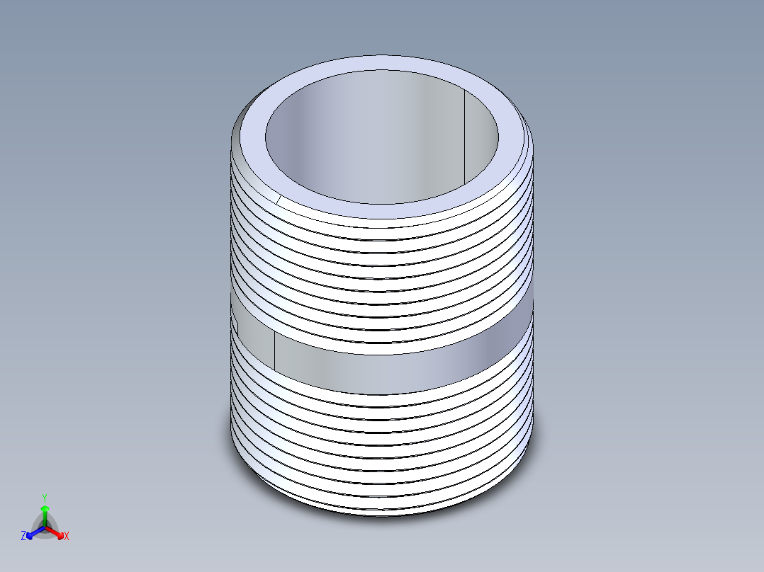 CPVC管件33-Sch80_Nipple_MPTxMPT_9861-171_1.25in x 2in主视图