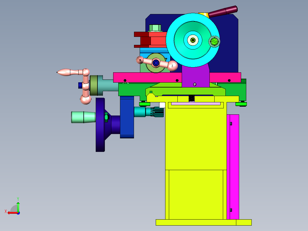 精工微型迷你加工机械后视图