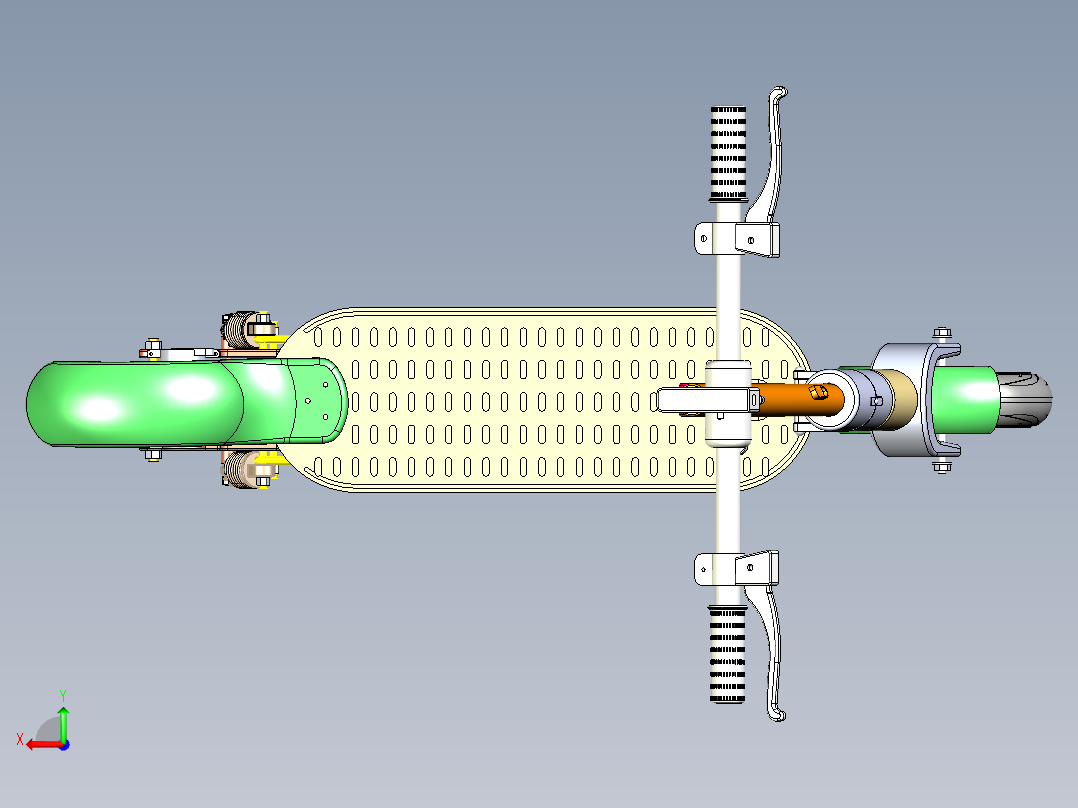 电动滑板车后视图