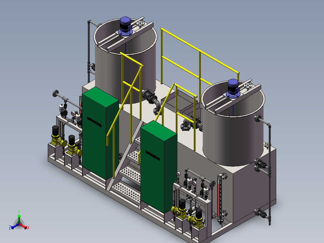 组合加药装置三维图