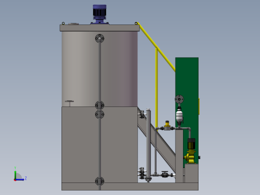 组合加药装置三维图左视缩略图