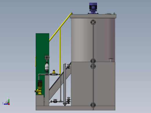 组合加药装置三维图右视缩略图