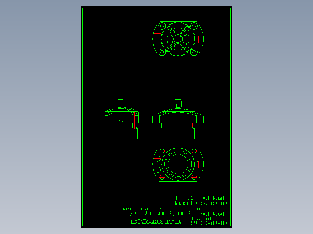 KOSMEKSFA2000-M2A-090多系列多零件图纸模型多系列多零件图纸模型
