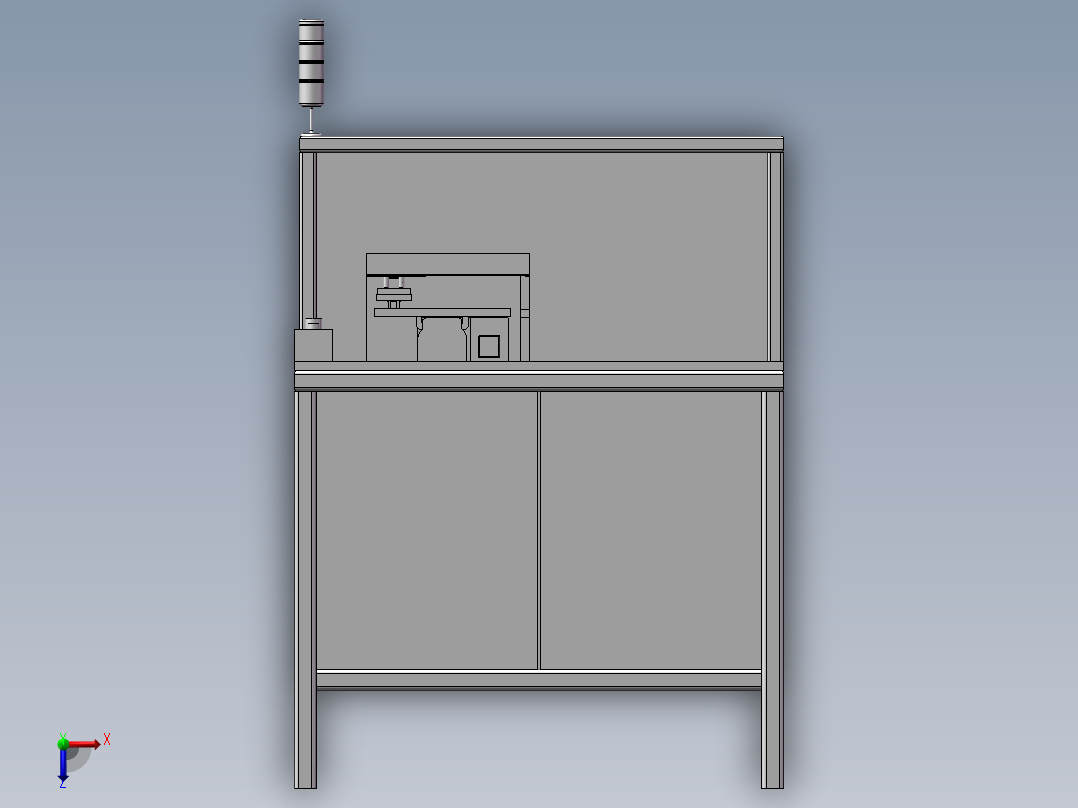 锡片自动装配机俯视图