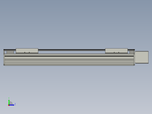 直线模组WG-LHB12-S400-L(B)设计图纸左视缩略图