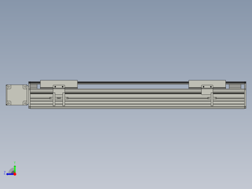 直线模组WG-LHB12-S400-L(B)设计图纸右视缩略图